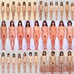 6+girls age_difference aged_up asian black_hair breasts brown_hair feet female_focus female_pubic_hair japanese_(nationality) legs long_hair looking_at_viewer lowres medium_breasts medium_hair model modeling multiple_girls navel nipples nude nude_modeling old pale_skin photo_(medium) pubic_hair pussy real_life short_hair small_breasts smile standing tagme tan thighs voyeurism