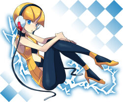 Rule 34 | 1girl, blonde hair, blue eyes, cubexcube, electricity, elesa (pokemon), full body, headphones, high heels, legs, looking at viewer, nintendo, open mouth, pokemon, pokemon bw, solo