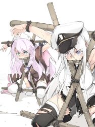 2girls absurdres azur_lane bdsm bit_gag bondage bound drooling enterprise_(azur_lane) enterprise_(hms)_(azur_lane) female_focus gag gagged highres multiple_girls saliva saliva_trail tagme vestal_(azur_lane)