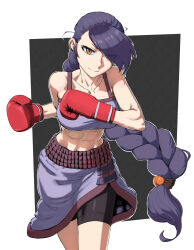 1girl abs artist_request bike_shorts boxing boxing_gloves highres muscular muscular_female tagme