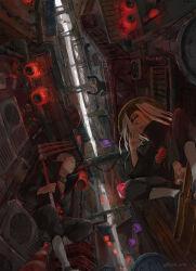 Rule 34 | 006 wa, 3boys, absurdres, air conditioner, akatsuki uniform, black bodysuit, black coat, black gloves, black nails, black pants, black sandals, blonde hair, bodysuit, building, cable, cloud print, coat, crate, day, deidara (naruto), drainpipe, extra mouth, facing viewer, forehead protector, from below, gloves, grey hair, hair over one eye, hair slicked back, hand mouth, hand up, hands up, hat, hidan (naruto), highres, holding, holding weapon, lantern, long hair, long sleeves, looking at viewer, looking down, male focus, mask, mitsudomoe (shape), multiple boys, naruto (series), naruto shippuuden, ninja, one eye covered, outdoors, pants, pants tucked in, paper lantern, plant, potted plant, railing, sandals, scythe, shin guards, short hair, sitting, smile, squatting, stairs, streamers, tobi (naruto), tomoe (symbol), tongue, tongue out, trash can, turtleneck, twitter username, uchiha obito, weapon