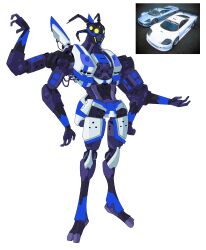 absurdres car commentary deadend17j english_commentary extra_arms extra_eyes highres jazz_(transformers) mecha mecha_focus motor_vehicle no_humans redesign reference_inset robot saleen saleen_s7 science_fiction spoiler_(automobile) sports_car transformers yellow_eyes