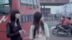 2girls about_to_cry animated broken_eyes bus creepy dancing gas_station here,_then_(ci_chu_yu_bi_chu) k-pop lowres messy_hair motor_vehicle multiple_girls photo_(medium) sad shirt sound static t-shirt tagme video when_you_see_it wind zooming_in