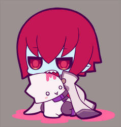 Rule 34 | 2boys, blazblue, blazblue: calamity trigger, blazblue: central fiction, blazblue: chronophantasma, blazblue: continuum shift, blood, cloak, holding, kisaragi jin, long sleeves, multiple boys, potato (oriha94), ragna the bloodedge, thighhighs, uniform, zombie