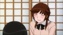 amagami animated anime_screenshot bakadere bare_legs barefoot bent_over black_hair blush brown_hair clipping_nails couple embarrassed feet foot_grab indoors interior kneeling knees laughing messy_hair nail_clippers nervous nervous_smile playing sakurai_rihoko sitting skirt smile socks sound sweat sweatdrop sweater tachibana_jun&#039;ichi tagme toenails toes video white_socks