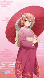1girl absurdres hair_bun highres looking_at_viewer official_art short_hair smile solo yahari_ore_no_seishun_lovecome_wa_machigatteiru. yuigahama_yui