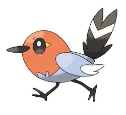animal_focus artist_request bird fletchling full_body gen_6_pokemon highres nintendo no_humans official_art pokemon pokemon_(creature) pokemon_focus pokemon_xy simple_background solo third-party_source white_background