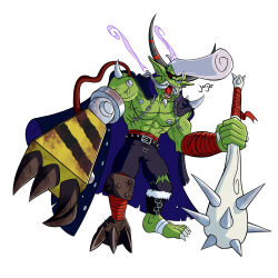 Rule 34 | 1boy, banchou, cyborg, delinquent, digimon, digimon (creature), male focus, orgemon, oridigi, original, solo, spikes