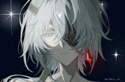 Rule 34 | 1boy, anaxa (honkai: star rail), aqua hair, black background, chain, colored eyelashes, crystal earrings, cyn ouo, earrings, eyepatch, gold chain, hair between eyes, hair intakes, half-closed eyes, highres, honkai: star rail, honkai (series), jewelry, long hair, looking down, low ponytail, male focus, one eye covered, ponytail, serious, side ponytail, single earring, solo, sparkle