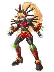 1girl absurdres alternate_costume armor armored_boots armored_gloves assault_visor belt belted_shorts biometal blonde_hair blue_eyes body_armor bodystocking boots breasts chest_jewel ciel_(mega_man) commission commissioner_upload covered_navel elbow_gloves epsilon_(mega_man) eyelashes full_body gauntlets gloves helmet highres knee_boots long_bangs long_hair mega_man_(series) mega_man_x:_command_mission mega_man_x_(series) mega_man_zero_(series) mega_man_zx non-web_source petite ponytail shorts shoulder_armor small_breasts thighs transparent_background uta_guipiy