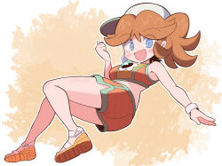1girl blue_eyes brown_hair kurachi_mizuki mario_(series) mario_kart mario_kart_world open_mouth princess_daisy solo