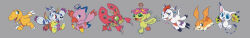 Rule 34 | agumon, bird, bug, cat, digimon, digimon (creature), digimon adventure: (2020), gabumon, gomamon, highres, palmon, patamon, petals, piyomon, tailmon, tentomon, wings