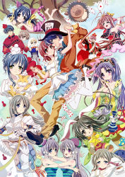 Rule 34 | 00s, 6+girls, alice in wonderland, armor, blue hair, botan (clannad), cat, clannad, enshinryoku (ticktack), everyone, fujibayashi kyou, fujibayashi ryou, furukawa akio, furukawa nagisa, furukawa sanae, horse, ibuki fuuko, ibuki kouko, miyazawa yukine, multiple girls, okazaki tomoya, sagara misae, sakagami tomoyo, shima katsuki, siblings, sisters, sitting, smile, sunohara mei, sunohara youhei, tree, twins, yoshino yuusuke