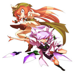 Rule 34 | 2girls, apron, beret, bow, braid, china dress, chinese clothes, dress, green bow, grey hair, hat, hat ornament, hong meiling, izayoi sakuya, knife, long hair, maid, maid apron, maid headdress, multiple girls, non-web source, open mouth, original, red eyes, red hair, shimizu pem, short hair, star (symbol), star hat ornament, touhou, twin braids, waist apron