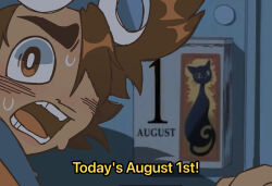 Rule 34 | 1boy, calendar, digimon, goggles, goggles on head, male focus, meme, solo, yagami taichi