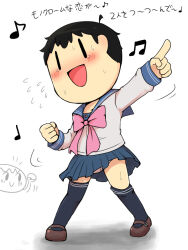 4koma animal_crossing black_hair blush cheering child comic concert crossdressing dancing dress elementary_schoolboy embarrassed humiliation karaoke kasugai_(de-tteiu) legs male mother_(series) mother_2 music nervous_smile ness_(mother_2) nintendo shoes shota singing smile socks super_smash_bros. sweat sweatdrop tears underwear villager_(animal_crossing)