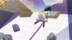 3girls ass background_characters black_hair female_focus from_behind highres huge_ass indoors kuroki_tomoko long_hair multiple_girls screencap watashi_ga_motenai_no_wa_dou_kangaetemo_omaera_ga_warui!
