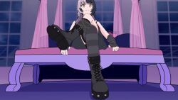 animated audible_speech boots cat crossed_legs english_audio gothic_lolita hololive hololive_english legs_together lolita_fashion multicolored_hair sexy_or_cute? shiori_novella shoe_soles sitting sound stepped_on tagme two-tone_hair video virtual_youtuber yellow_eyes