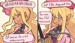 Rule 34 | 1girl, :d, ^ ^, absurdres, armor, blonde hair, blue eyeshadow, blue lips, blunt bangs, breastplate, centurii-chan, chaperon hat, closed eyes, commentary, dark-skinned female, dark skin, earrings, english commentary, english text, eyeshadow, fang, gyaru, gyaru landsknecht (centurii-chan), hat, highres, hoop earrings, jacket, jewelry, lipstick, long hair, makeup, open mouth, orange eyes, original, pink hat, pink jacket, sidelocks, smile, star-shaped pupils, star (symbol), stuffed animal, stuffed toy, sword, symbol-shaped pupils, teddy bear, teddy bear ornament, wavy hair, weapon, zweihander