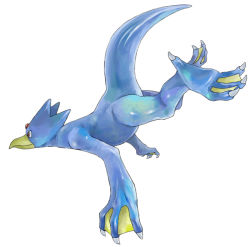 gen_1_pokemon golduck nintendo no_humans pokemon pokemon_(creature) red_eyes satou_mami solo