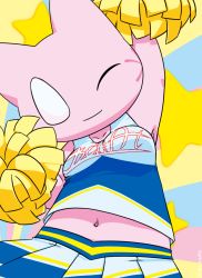 2channel artist_request cat cheerleader furry shii smile white_eyes