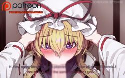 1futa 1girl :&gt;= anal animated ascot audible_speech blinking blonde_hair blur_censor blush bouncing_breasts bow breasts censored cum cum_in_mouth cum_overflow cumdrip deep_penetration deepthroat dress ejaculation erection fellatio female_ejaculation fucked_silly futa_with_female futanari futanari_pov grabbing_another&#039;s_hair hakurei_reimu hands_on_another&#039;s_head hat hat_ribbon head_grab henkawa highres irrumatio japanese_audio large_breasts large_penis licking licking_penis live2d long_hair long_sleeves looking_at_viewer moaning mob_cap mutual_orgasm navel nipples oral orgasm penis pov purple_tabard pussy pussy_juice red_bow ribbon rolling_eyes saliva sex socks sound spread_legs subtitled sweat tabard tagme testicles touhou video yakumo_yukari yellow_ascot
