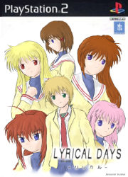 1boy 5girls caro_ru_lushe clannad cover fate_testarossa game_console lyrical_nanoha mahou_shoujo_lyrical_nanoha multiple_girls playstation_2 takamachi_nanoha video_game_cover vita_(nanoha) yagami_hayate yuuno_scrya