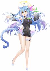1girl absurdres breasts cat_girl cybermyth godsoul highres leotard non-web_source smile solo tail
