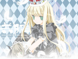 00s blonde_hair chachazero crown evangeline_a.k._mcdowell green_eyes hat long_hair mahou_sensei_negima! miyashita_miki thighhighs vampire