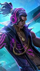 brown_eyes brown_hair bruno_(mobile_legends) dark_skin high mobile_legends:_bang_bang muscular tagme