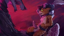 2boys after_anal aftersex animal_penis belt black_footwear boots cape cat cat_boy cat_penis cavalier_hat claws commentary cum cum_in_mouth cum_on_ass cum_on_body cum_on_self death_(puss_in_boots) dog_penis ejaculation english_commentary erection facial furry furry_male furry_with_furry green_eyes half-closed_eyes hat hat_feather head_grab licking licking_lips looking_up male_focus messy multiple_boys narrowed_eyes nurinaki open_mouth orange_cat orange_fur penis poncho puss_in_boots:_the_last_wish puss_in_boots_(shrek) red_background shrek_(series) size_difference tabby_cat tail testicles tongue tongue_out uncensored wolf wolf_boy yaoi