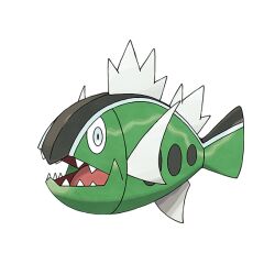 animal_focus artist_request basculin basculin_(white) fish full_body gen_5_pokemon nintendo no_humans official_art open_mouth pokemon pokemon_(creature) pokemon_focus pokemon_legends:_arceus sharp_teeth solo teeth third-party_source tongue transparent_background white_eyes