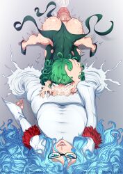 1futa 1girl absurdres all_the_way_through ass big_belly bralines breasts cheek_bulge cum cum_in_ass cum_in_mouth cum_through curvy deep_penetration deepthroat excessive_cum fellatio futa_with_female futanari green_hair hand_on_another&#039;s_head highres huge_ass huge_penis inflation large_breasts large_testicles one-punch_man oral penis psykos rolling_eyes size_difference small_breasts stomach_bulge tatsumaki testicles the_golden_smurf thick_thighs thighs uncensored waru-geli wide_hips