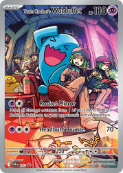 &gt;_&lt; 2boys 2girls arm_up artist_name belt black_hat black_shirt boots bottle can card_(medium) cellphone character_name checkered_floor chips_(food) closed_mouth company_name copyright_name copyright_notice couch crack cracked_floor crossed_arms drink_can drowzee elbow_gloves english_text eyelashes food gen_1_pokemon gen_2_pokemon giovanni_(pokemon) gloves green_eyes green_hair grey_belt grey_boots grey_gloves hat head_rest holding holding_phone indoors key multiple_boys multiple_girls neon_lights nintendo official_art on_couch one_eye_closed open_mouth persian_(pokemon) phone picture_frame pokemon pokemon_(creature) pokemon_card pokemon_frlg pokemon_tcg poster_(object) red_eyes saboterian shirt short_hair sitting smile sneasel table team_rocket team_rocket_grunt team_rocket_uniform teeth third-party_source trading_card v-shaped_eyebrows vent_(object) window wobbuffet