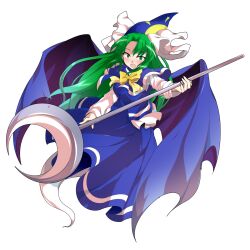 Rule 34 | 1girl, alphes (style), blue capelet, blue hat, blue shirt, blue skirt, bow, bowtie, breasts, capelet, commentary request, crescent, dairi, demon wings, full body, ghost tail, green eyes, green hair, hair intakes, hat, highres, holding, holding staff, large variant set, long hair, long skirt, long sleeves, looking at viewer, medium breasts, mima (touhou), parody, shirt, skirt, skirt set, smile, solo, staff, style parody, sun, touhou, touhou (pc-98), transparent background, undershirt, variant set, white shirt, wing cape, wings, wizard hat, yellow bow, yellow bowtie