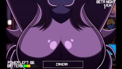 1girl animated bonnie_(fnaf) bouncing_breasts breasts facing_viewer five_nights_in_anime large_breasts moaning sound tagme video