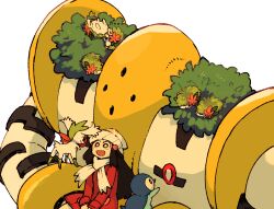 Rule 34 | 1girl, :d, black eyes, black hair, blue skin, coat, colored skin, dawn (pokemon), flower, gen 4 pokemon, gracidea, green fur, hat, legendary pokemon, mashita. (mentaiko omoti), mythical pokemon, nintendo, open mouth, pink eyes, pink flower, piplup, pokemon, pokemon (creature), pokemon dppt, pokemon platinum, red coat, regigigas, scarf, shaymin, shaymin (land), shaymin (sky), smile, white fur, white hat, white scarf, white skin