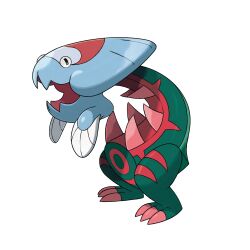 absurdres animal_focus artist_request dracovish full_body gen_8_pokemon highres nintendo no_humans official_art open_mouth pokemon pokemon_(creature) pokemon_focus pokemon_swsh rectangular_pupils simple_background solo spines third-party_source white_background