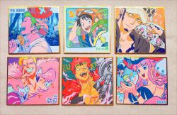 2girls 6+boys animal animal_on_head backpack bag bird black_dress black_eyes black_hair black_hat black_shirt blonde_hair character_request chest_tattoo coat donquixote_doflamingo dracule_mihawk dress eustass_kid facial_hair flamingo frog ghost goatee goggles goggles_on_head green_hair hat headphones highres holding holding_sword holding_weapon long_hair mini_person monkey_d._luffy multiple_boys multiple_girls on_head one_piece open_mouth pectorals perona photo_(medium) pink_coat pink_hair plugging_ears qin_(7833198) red_coat red_hair red_hat roronoa_zoro scar scar_across_eye scar_on_face scared shirt short_hair shoulder_tattoo sideburns smile sunglasses sword tattoo teeth tony_tony_chopper trafalgar_law upper_teeth_only watch weapon white_hat white_shirt wristwatch yawning