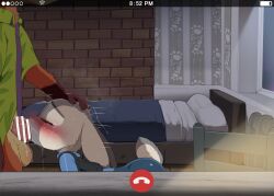1boy 1girl animal_ears animal_penis bed calling censored closed_eyes dagasi drooling female_focus fox_boy fox_ears furry furry_female judy_hopps long_hair motion_lines nick_wilde oral penis precum rabbit_ears rabbit_girl sex speed_lines tears window zootopia