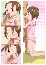 camisole censored fellatio highres ichigo_mashimaro loli lux matsuoka_miu oral panties penis underwear