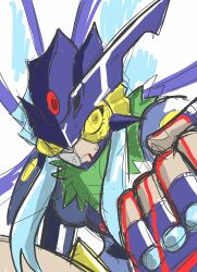 Rule 34 | 1girl, armored leotard, blood, blood on hands, blood on mouth, breasts, broken, crack, cracked glass, cracked mask, digimon, digimon (creature), female focus, fisting, fur collar, highres, hudiemon, leotard, medium breasts, ph6xeivbgpimggg, solo