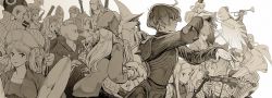arithmetician_(fft) armor conductor_baton black_mage black_mage_(fft) black_mage_(final_fantasy) bugle chemist_(fft) covered_mouth cymbals dancer_(fft) dragoon_(fft) everyone faceless final_fantasy final_fantasy_tactics geomancer_(fft) hat headscarf headband horns instrument knight_(fft) long_hair mime_(fft) mystic_(fft) ninja_(fft) orator_(fft) orchestra ramza_beoulve robe samurai_(fft) short_hair single_horn spikes squire_(fft) summoner_(fft) tagme time_mage time_mage_(fft) trombone trumpet violin white_mage white_mage_(fft) white_mage_(final_fantasy) wizard_hat