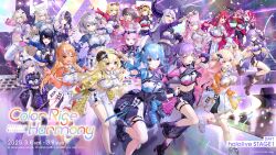 6+girls akai_haato amagai_tarou animal_ear_fluff animal_ears asymmetrical_clothes black_footwear black_hair black_pants black_shorts blonde_hair blue_hair boots brown_hair center_frills collared_shirt crop_top cropped_shirt demon_girl detached_sleeves dog_ears dog_girl dog_tail frills fuwawa_abyssgard grey_hair hakui_koyori heterochromia highres himemori_luna holoadvent hololive hololive_english hololive_indonesia horns hoshimachi_suisei irys_(hololive) kaela_kovalskia koseki_bijou kureiji_ollie la+_darknesss layered_skirt long_hair looking_at_viewer matsuura_kento midriff mismatched_thighhighs mococo_abyssgard momosuzu_nene moona_hoshinova multicolored_hair multiple_girls natsuiro_matsuri nerissa_ravencroft official_alternate_costume official_art pants pleated_skirt puffy_detached_sleeves puffy_short_sleeves puffy_sleeves purple_hair red_hair second-party_source sheep_girl shiori_novella shiranui_flare shirogane_noel shirt short_hair short_sleeves shorts single_pantsleg single_sleeve single_thighhigh skirt streaked_hair tail thigh_strap thighhighs tokoyami_towa tsunomaki_watame very_long_hair virtual_youtuber white_footwear white_pants white_shirt white_skirt wolf_ears wolf_girl zombie