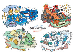 Rule 34 | absurdres, alolan exeggutor, alolan form, alolan ninetales, alolan vulpix, buizel, cactus, castform, charizard, cloud, desert, drilbur, drizzle (pokemon), drought (pokemon), eruption, flower, gen 1 pokemon, gen 2 pokemon, gen 3 pokemon, gen 4 pokemon, gen 5 pokemon, gen 6 pokemon, gen 7 pokemon, gible, glaceon, goomy, groudon, highres, hippopotas, kyogre, larvitar, lava, leafeon, legendary pokemon, lightning, nintendo, no humans, official art, pelipper, pokemon, pokemon (creature), pokemon ability, raichu, romaji text, sand, sand stream (pokemon), sandshrew, snover, snow, snow warning (pokemon), storm, sun, swimming, torkoal, tree, tree stump, tyranitar, vanillite, volcano, vulpix, water, waving, weather, white background, wind