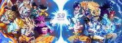 5t3llar_dbz 6+boys 737_kin absurdres artist_collaboration aura black_eyes black_hair blonde_hair blue_eyes blue_hair blue_tunic blz_(blz151101) body_fur brown_tail chibi czbuff11 date_pun dated dougi dragon_ball dragon_ball_(classic) dragon_ball_daima dragon_ball_gt dragon_ball_super dragonball_z electricity emil_pdjn evaxartss funnismonkis gigajanemba goku_day gold_tail green_eyes grey_hair highres kamehameha_(dragon_ball) kansai_arts m3landon monkey_tail multiple_boys nachairo no_eyebrows number_pun one_tricky_boi orange_pants orange_shirt orange_tunic pants red_eyes red_fur red_hair rykun_dsz shirt son_goku spiked_hair stillneoarts super_saiyan super_saiyan_1 super_saiyan_2 super_saiyan_3 super_saiyan_4 super_saiyan_blue super_saiyan_god tail thomelson topless_male torn_clothes torn_shirt tunic ultra_instinct ultra_instinct_sign xeno5132 yellow_tail