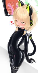 anal anal_object_insertion blue_archive bodysuit cervical_insertion cervical_penetration cervix deep_penetration dildo female_masturbation gloves headphones highres latex latex_bodysuit loli masturbation mgr0027 midori_(blue_archive) object_insertion sex_toy tail thighhighs x-ray