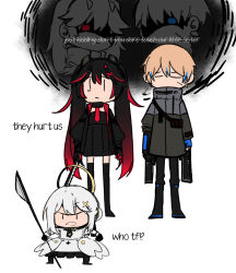 alternate_art_style anger chibi dochikun highres image_sample lee:_palefire_(pgr) lee_(pgr) liv:_empyrea_(pgr) liv_(pgr) lucia:_plume_(pgr) lucia_(pgr) pixiv_sample punishing:_gray_raven white_background