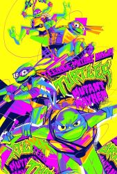4boys blue_mask bo_staff commentary donatello_(tmnt) english_commentary english_text furry furry_male glasses green_scales leonardo_(tmnt) lilmanflash male_focus mask michelangelo_(tmnt) multiple_boys ninja nunchaku orange_mask raphael_(tmnt) red_mask reptile_boy sai_(weapon) skateboard teenage_mutant_ninja_turtles teenage_mutant_ninja_turtles:_mutant_mayhem turtle_boy turtle_shell weapon