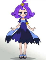 1girl acerola_(pokemon) animated creatures_(company) game_freak gen_7_pokemon kakk_e mimikyu nintendo pokemon pokemon_(creature) pokemon_sm simple_background solo video white_background